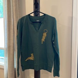 Anthropologie back when tiger notched sweatshirt